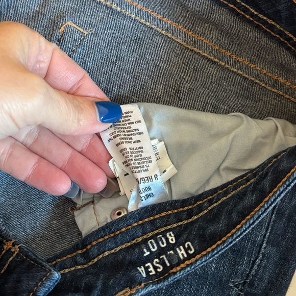 Aeropostale Dark Blue Chelsea bootcut size 8 like new - Picture 4 of 5